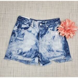 NWT BP‎ Ripped Nonstretch Denim Cutoff Shorts In Blue Medium Decon Wash 29